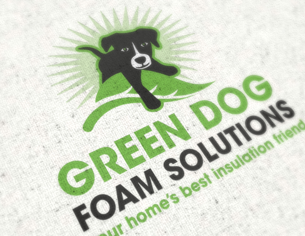 Green Dog mock up canvas angle 02